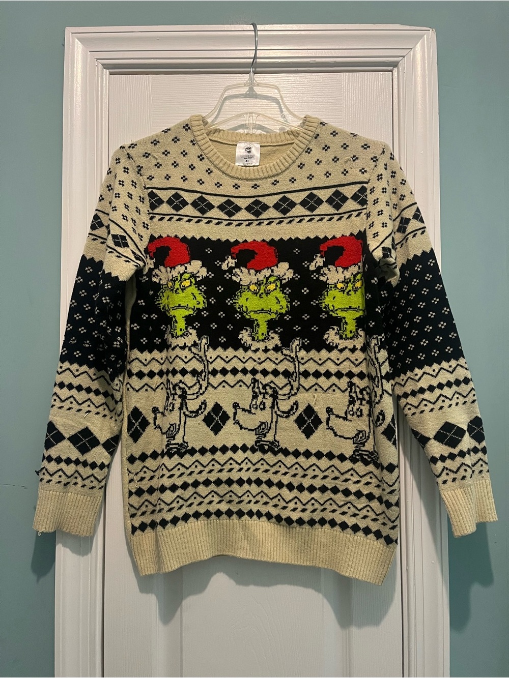 The Grinch Stole Christmas Ugly Christmas Sweater Boys Size XL